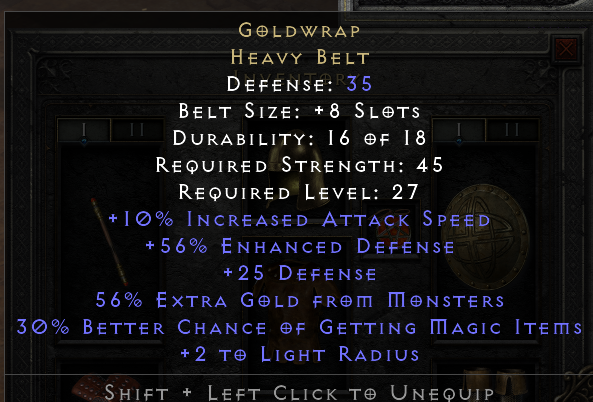 Goldwrap Heavy Belt