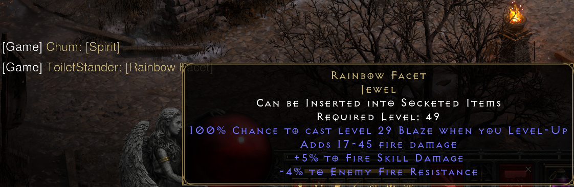 Fire Rainbow Facet from the Jack and Red Baal run