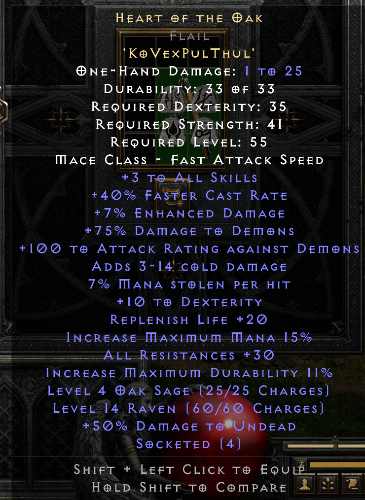 Heart of the Oak Flail