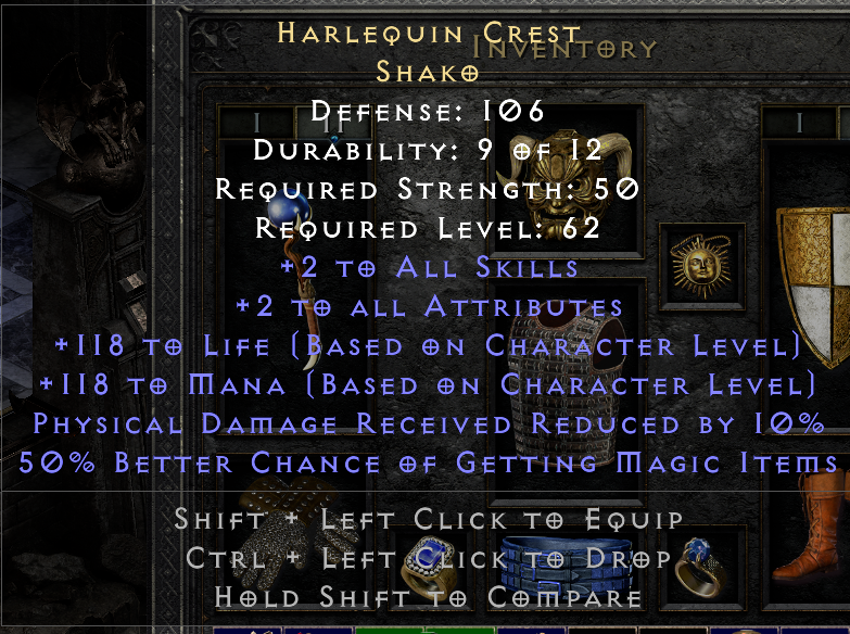 Harlequin Crest Shako