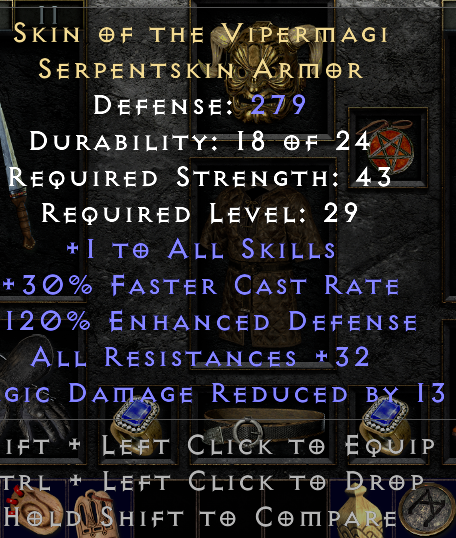 Skin of the Vipermagi +32 all res roll