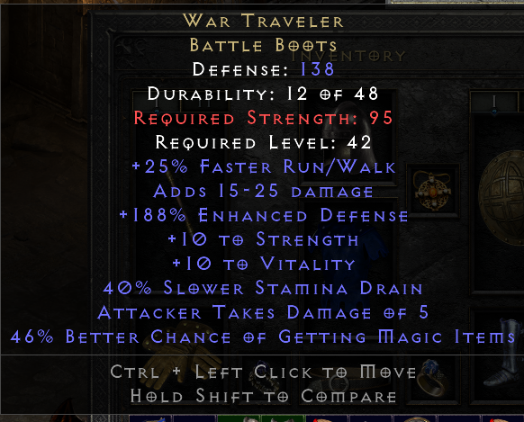 War Traveler Battle Boots drop